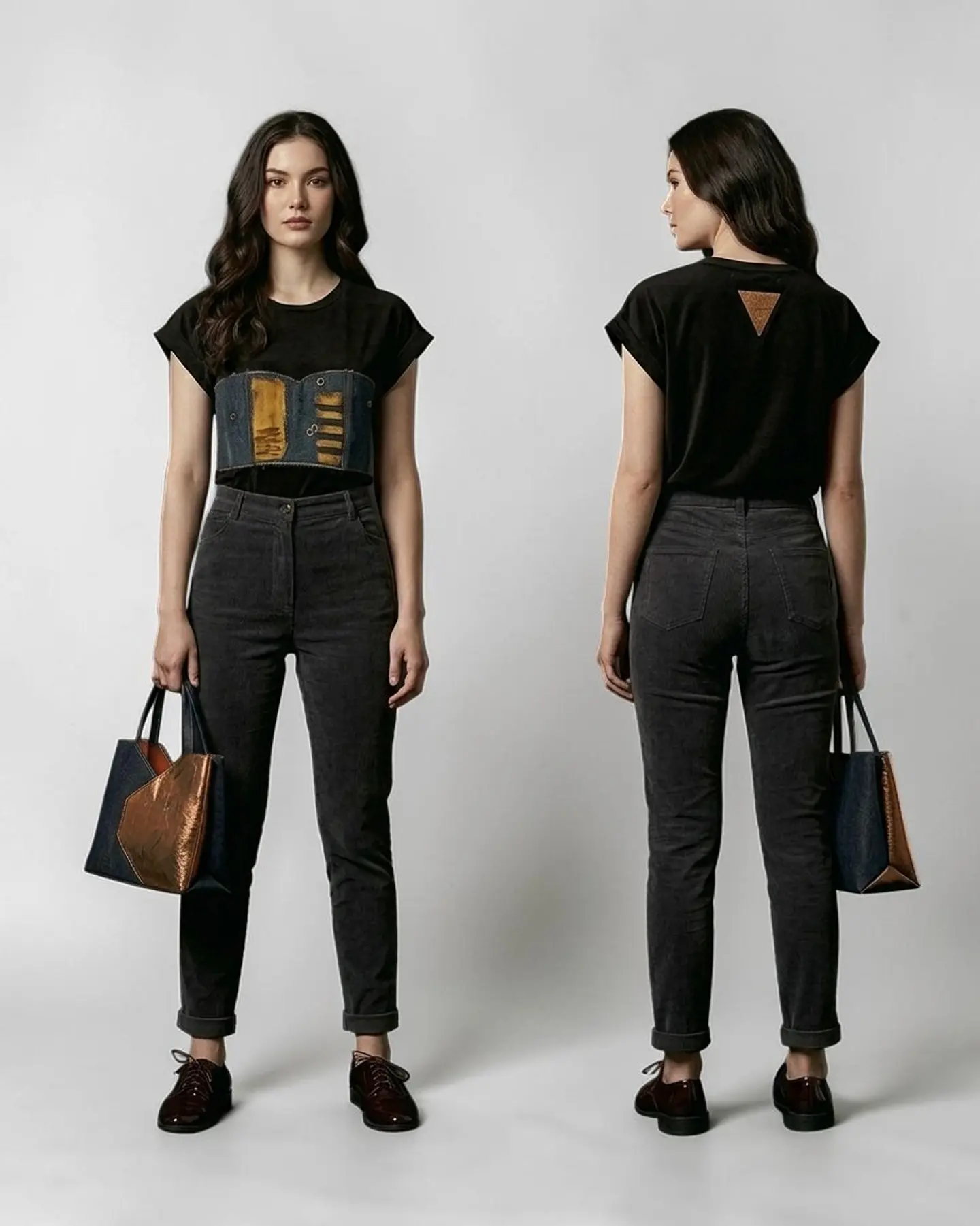 polera Denim corset 3