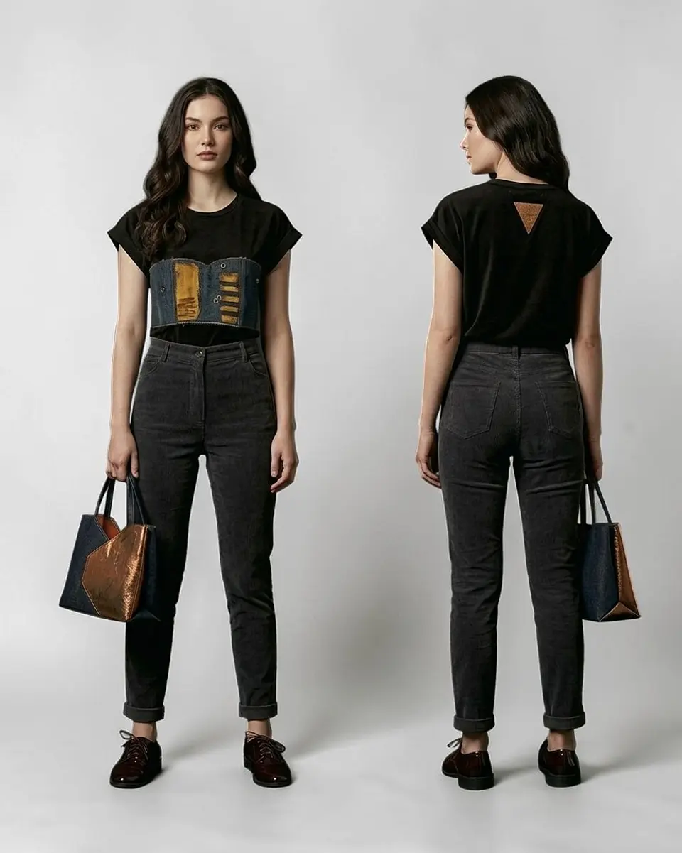 polera Denim corset 3