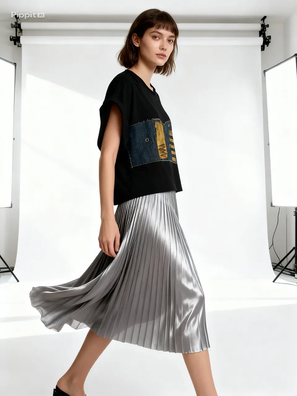 polera Denim corset 4