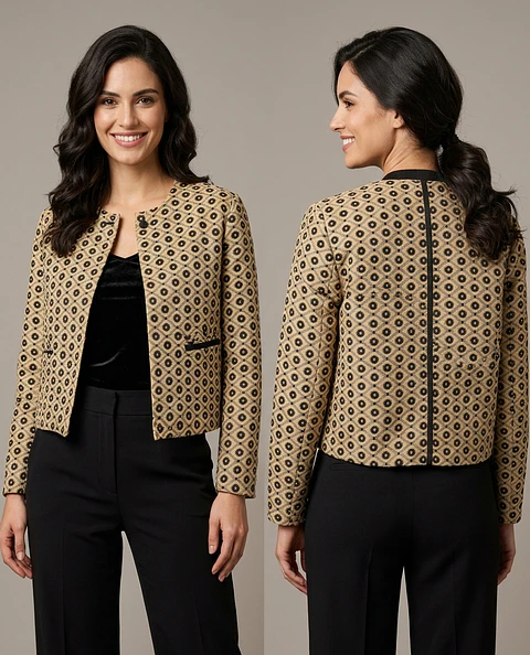 Chaqueta patter cream