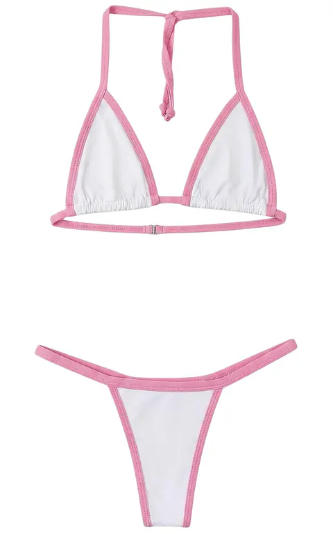Branco/Rosa chiclete