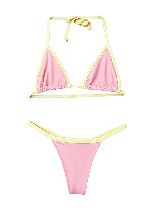 Fita - Rosa/Amarelo manteiga 