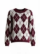 Camisola de malha padrão argyle - Thumbnail 1