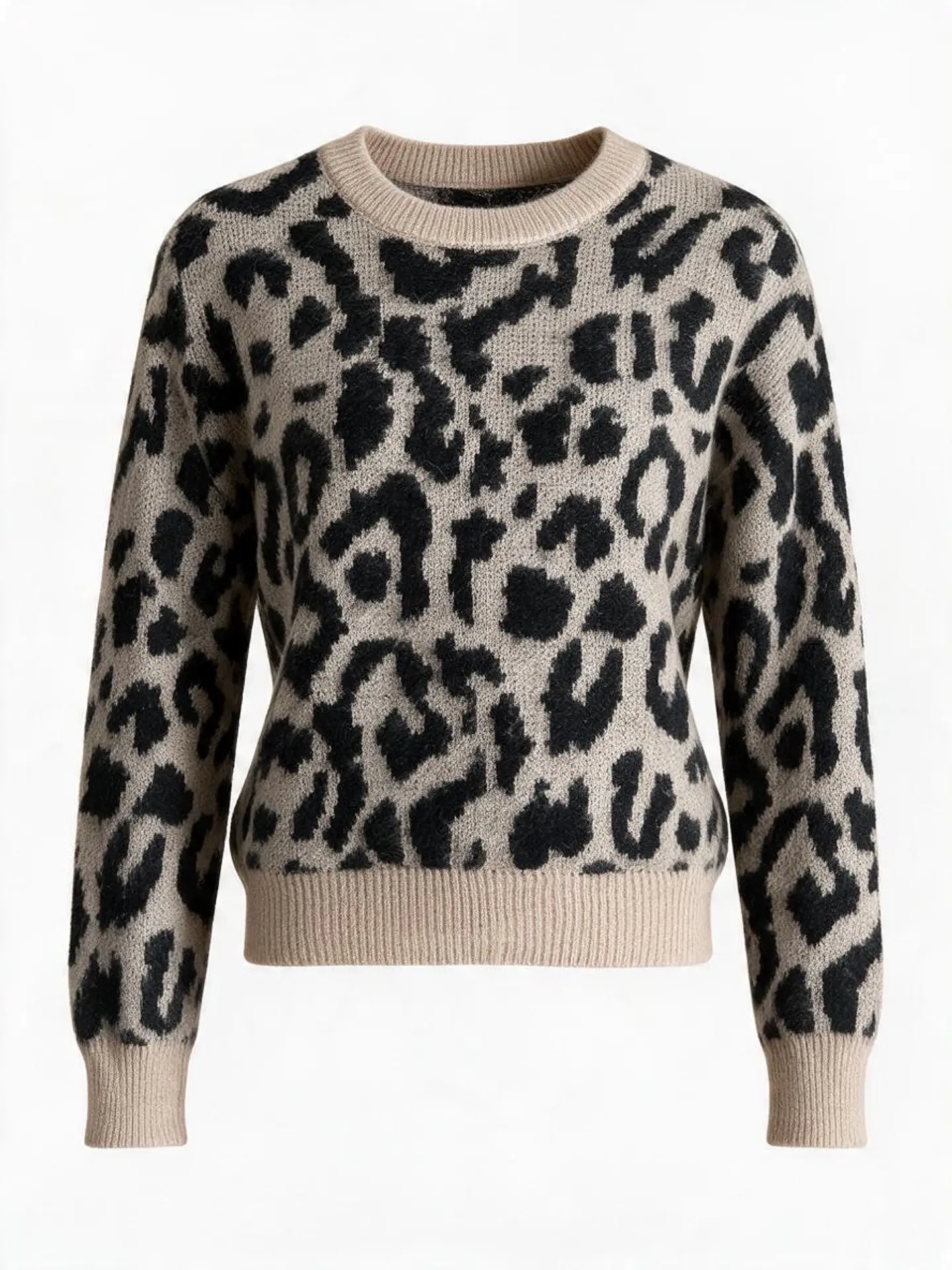 Camisola malha fina padrão animal 1