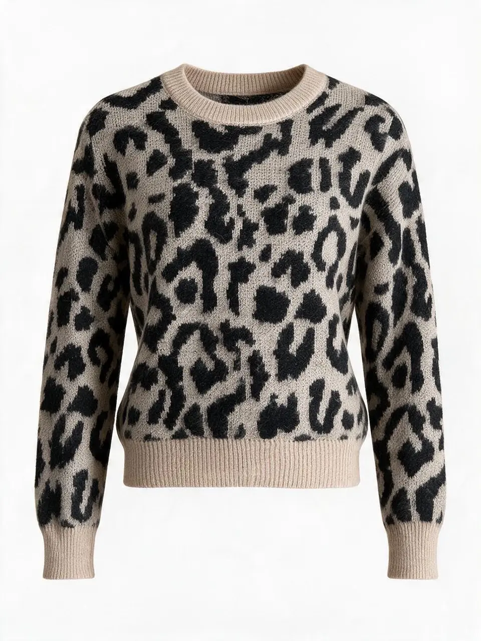 Camisola malha fina padrão animal 1