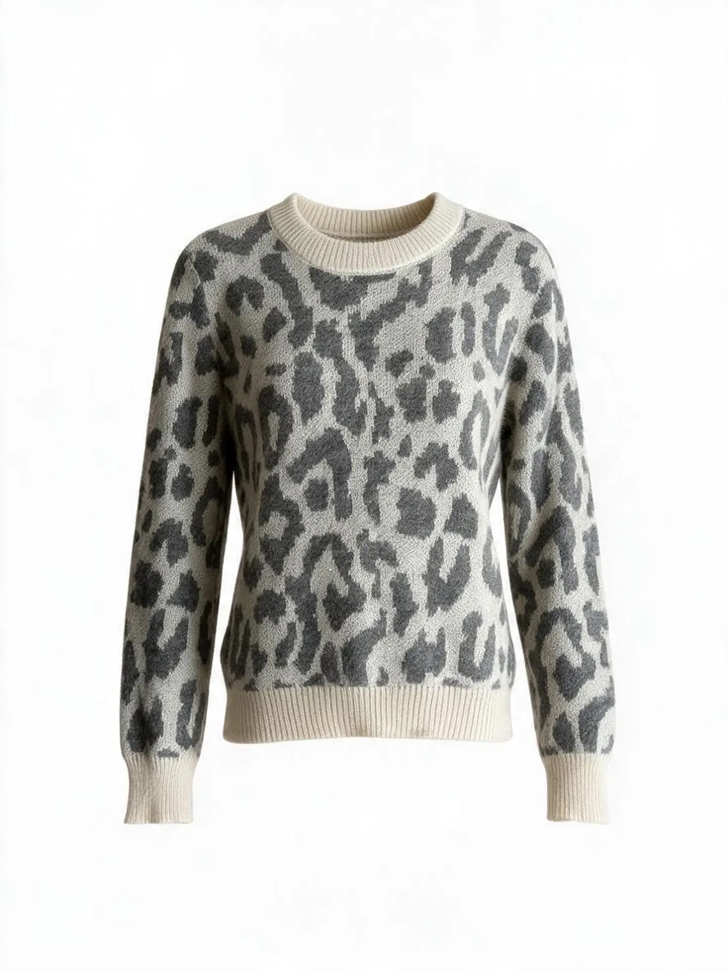 Camisola malha fina padrão animal 2