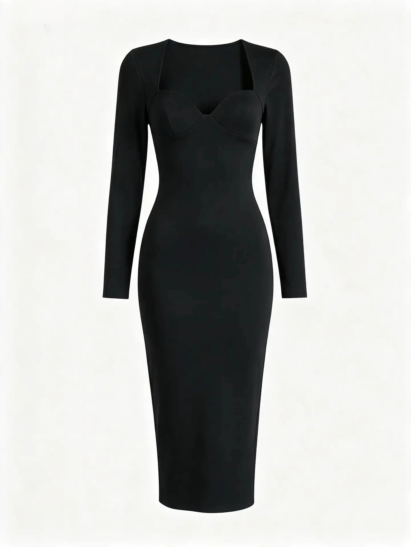 Vestido Longo manga cumprida com copas 2