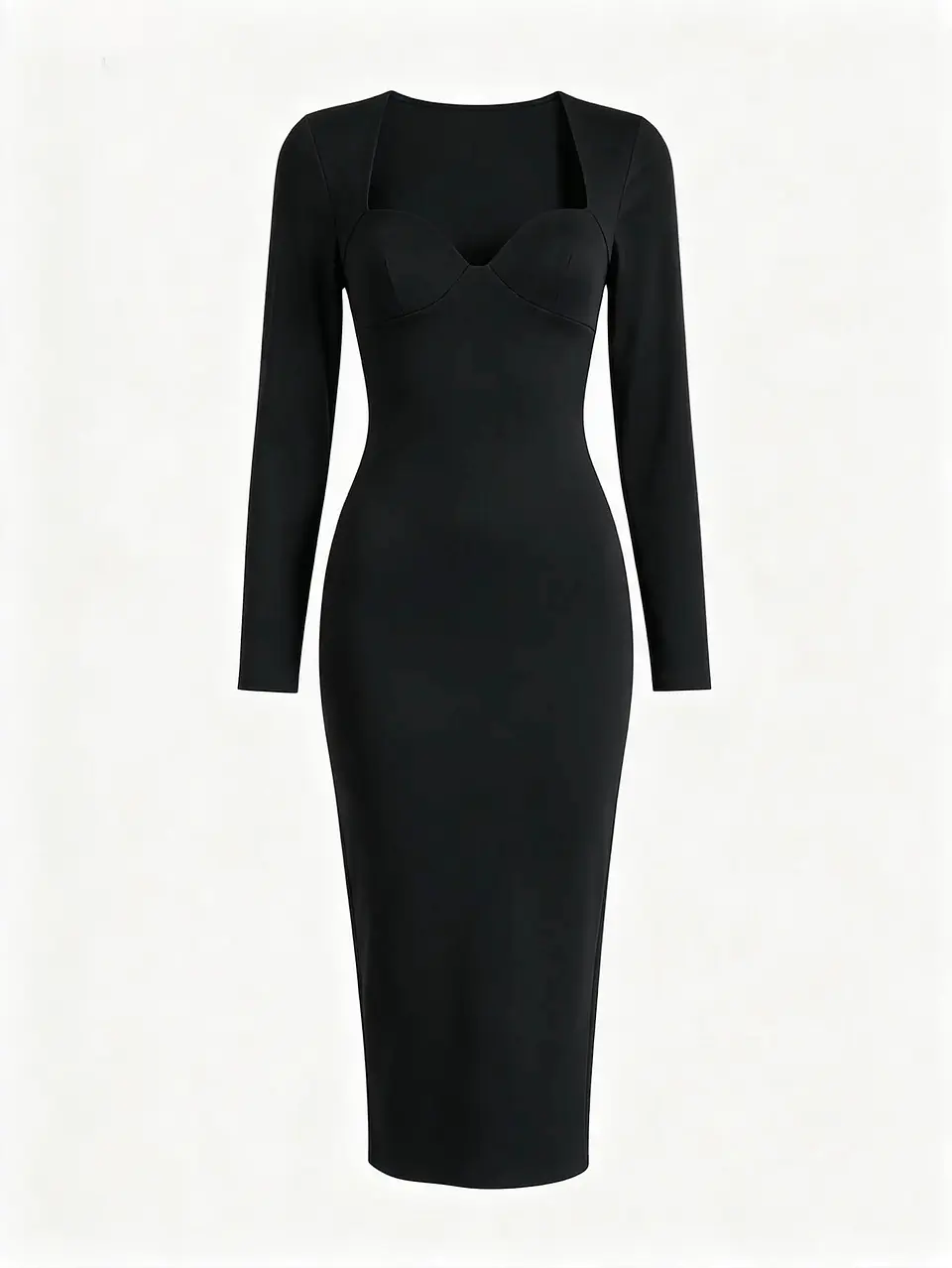 Vestido Longo manga cumprida com copas 2