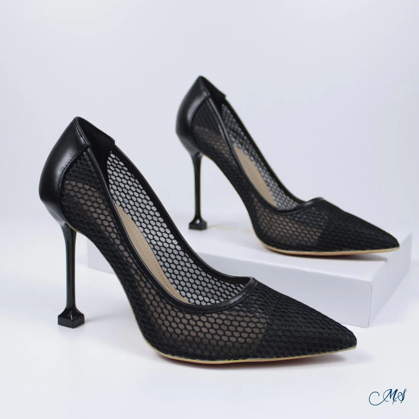 Stilettos Malla Marglo 16 Negro 3