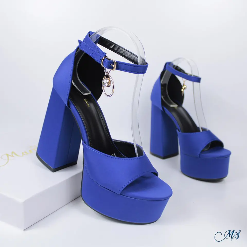 Sandalias Plataforma Marglo 41 Azul 5