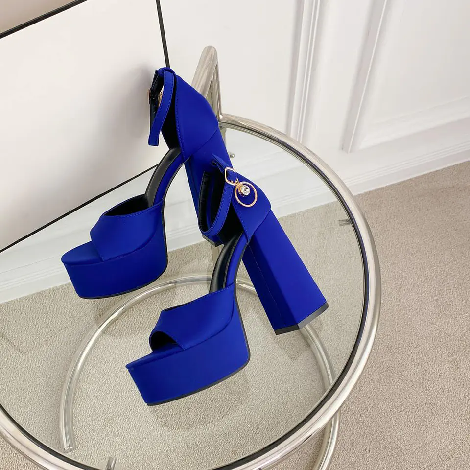 Sandalias Plataforma Marglo 41 Azul 6