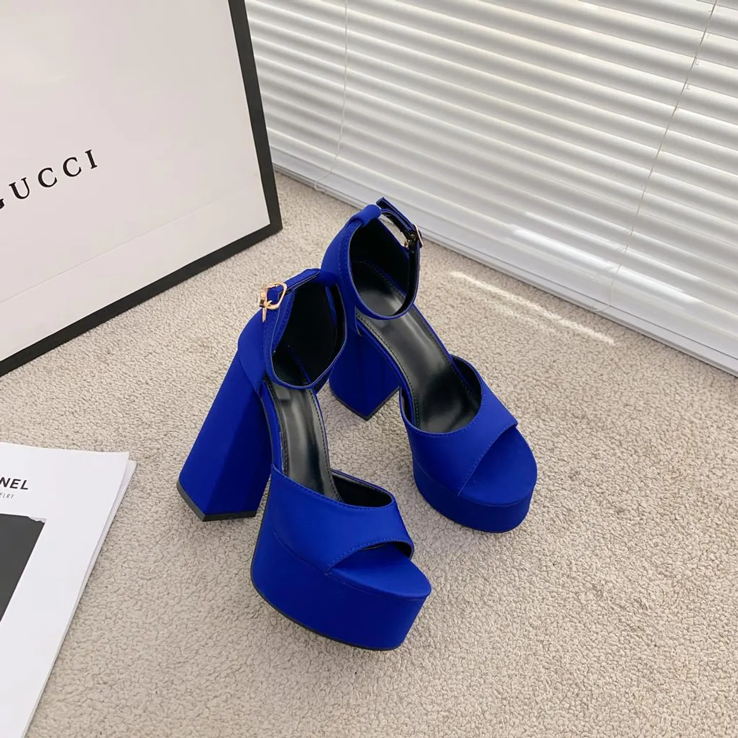 Sandalias Plataforma Marglo 41 Azul 7