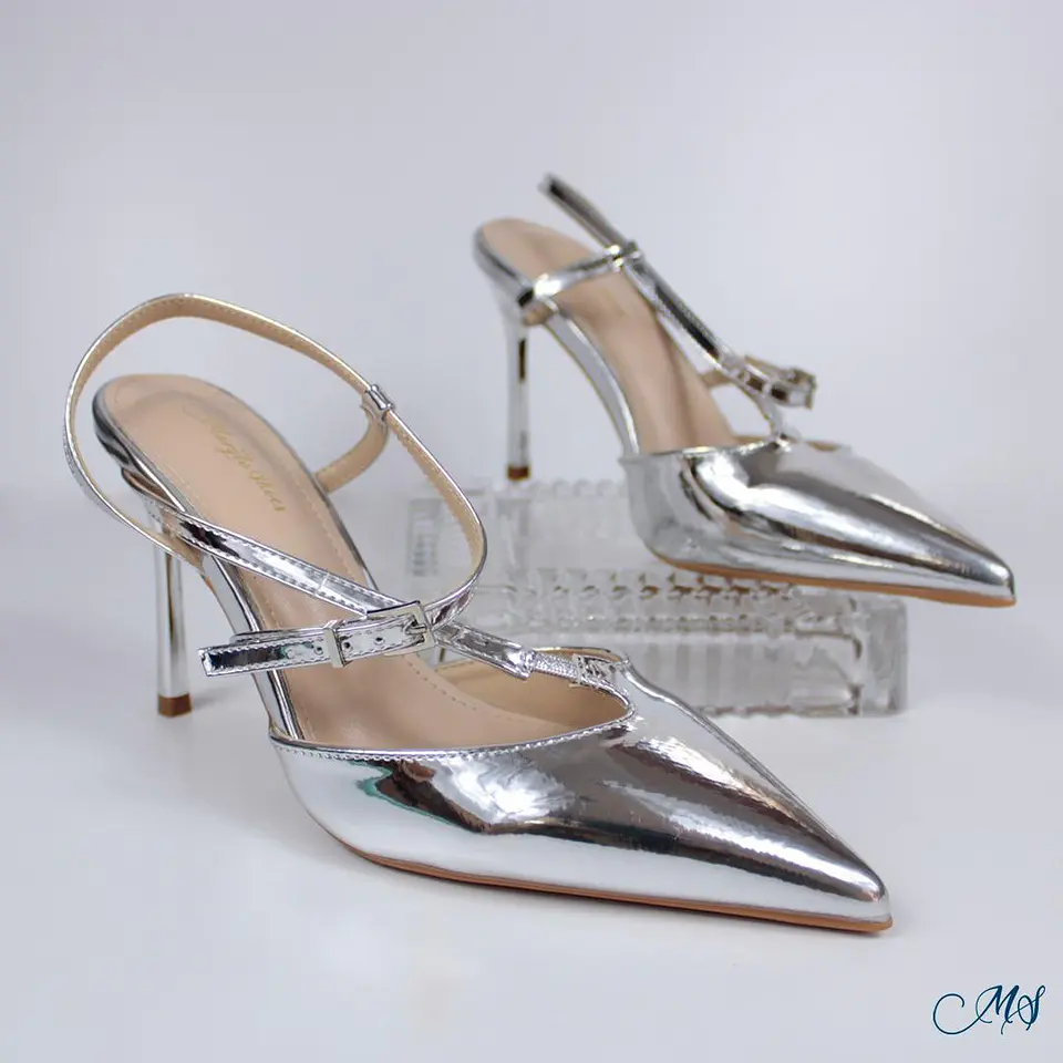 Stilettos Plateados Marglo 63 5