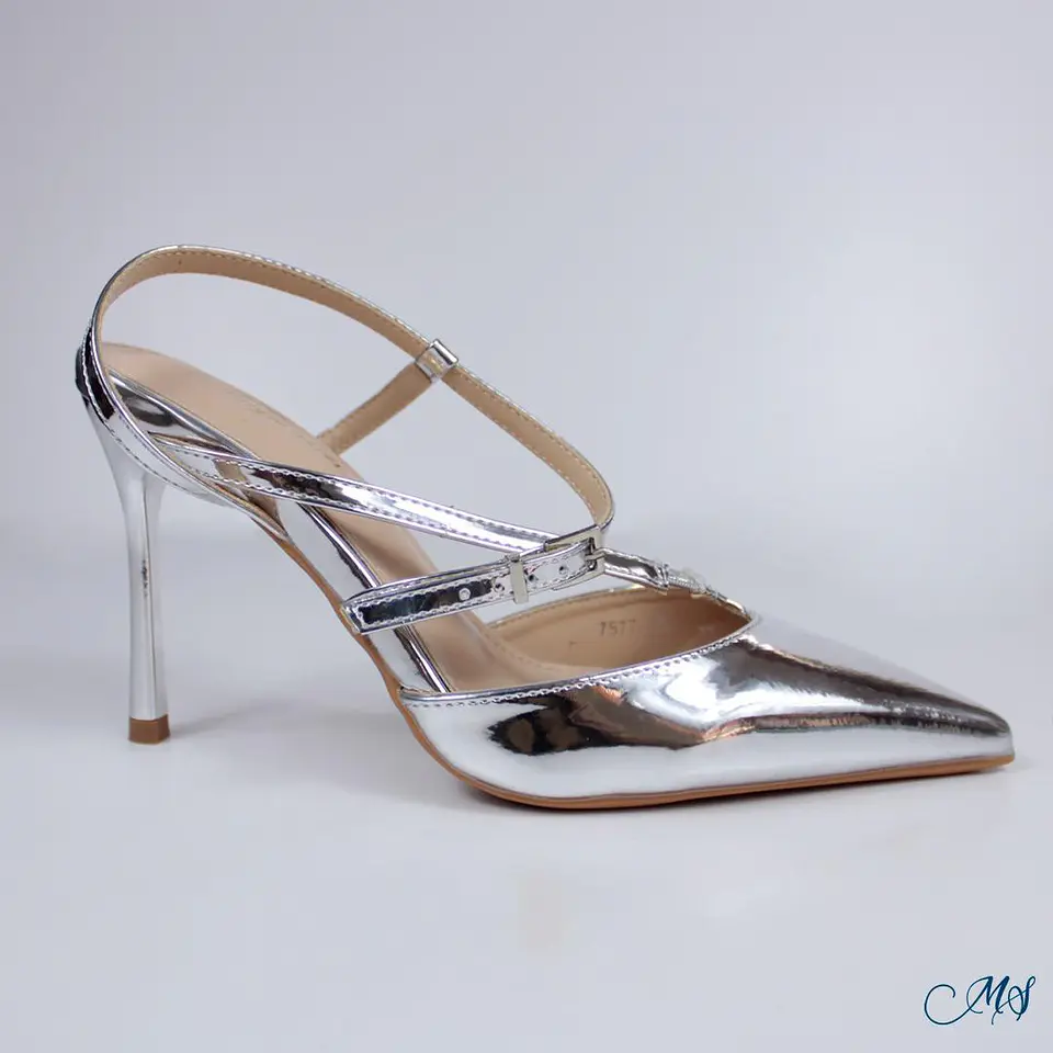 Stilettos Plateados Marglo 63 3