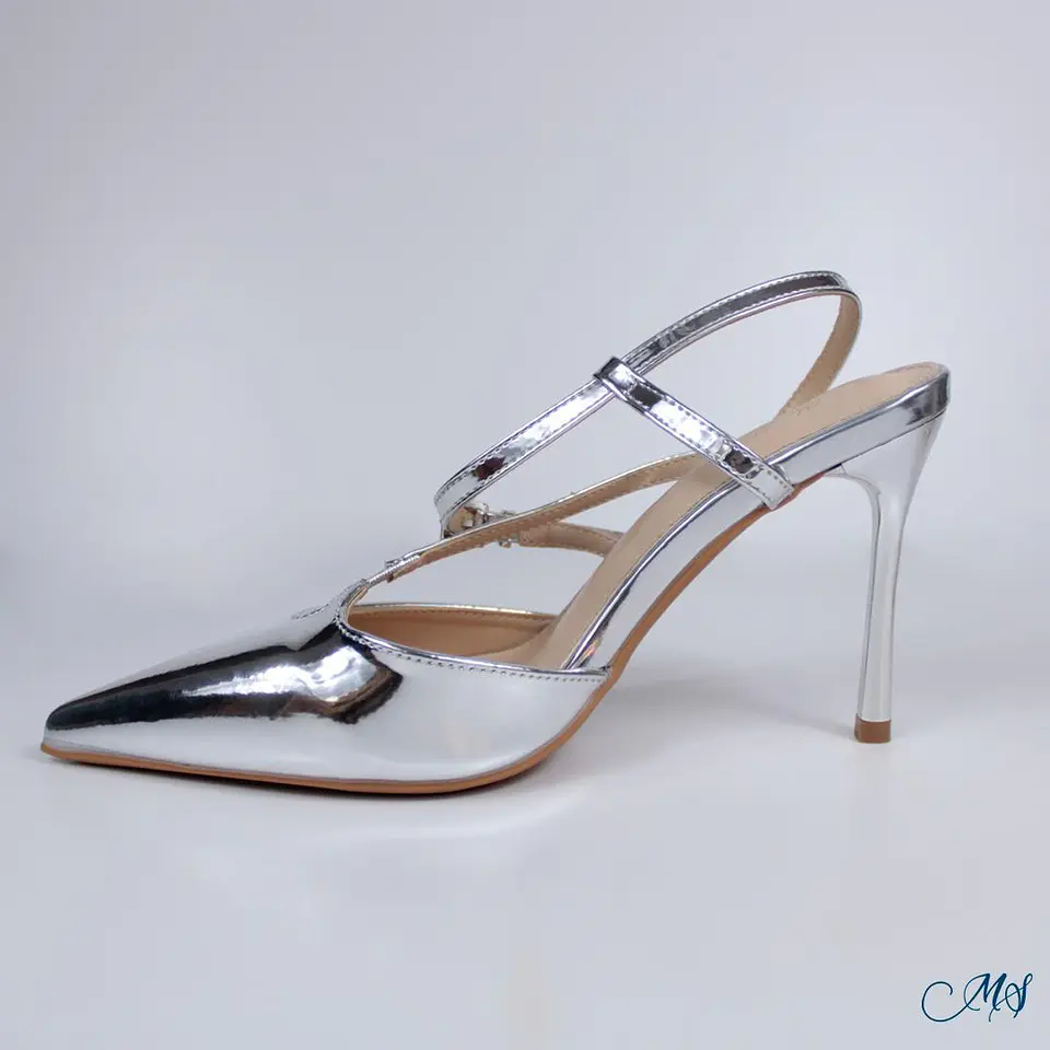 Stilettos Plateados Marglo 63 6