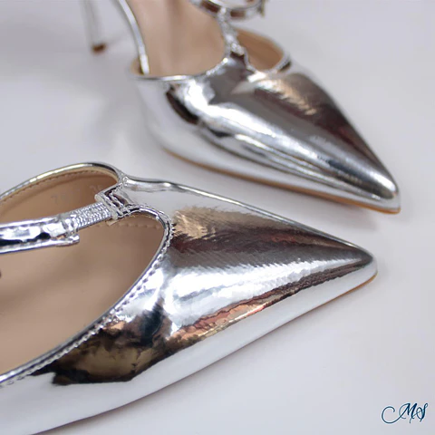Stilettos Plateados Marglo 63