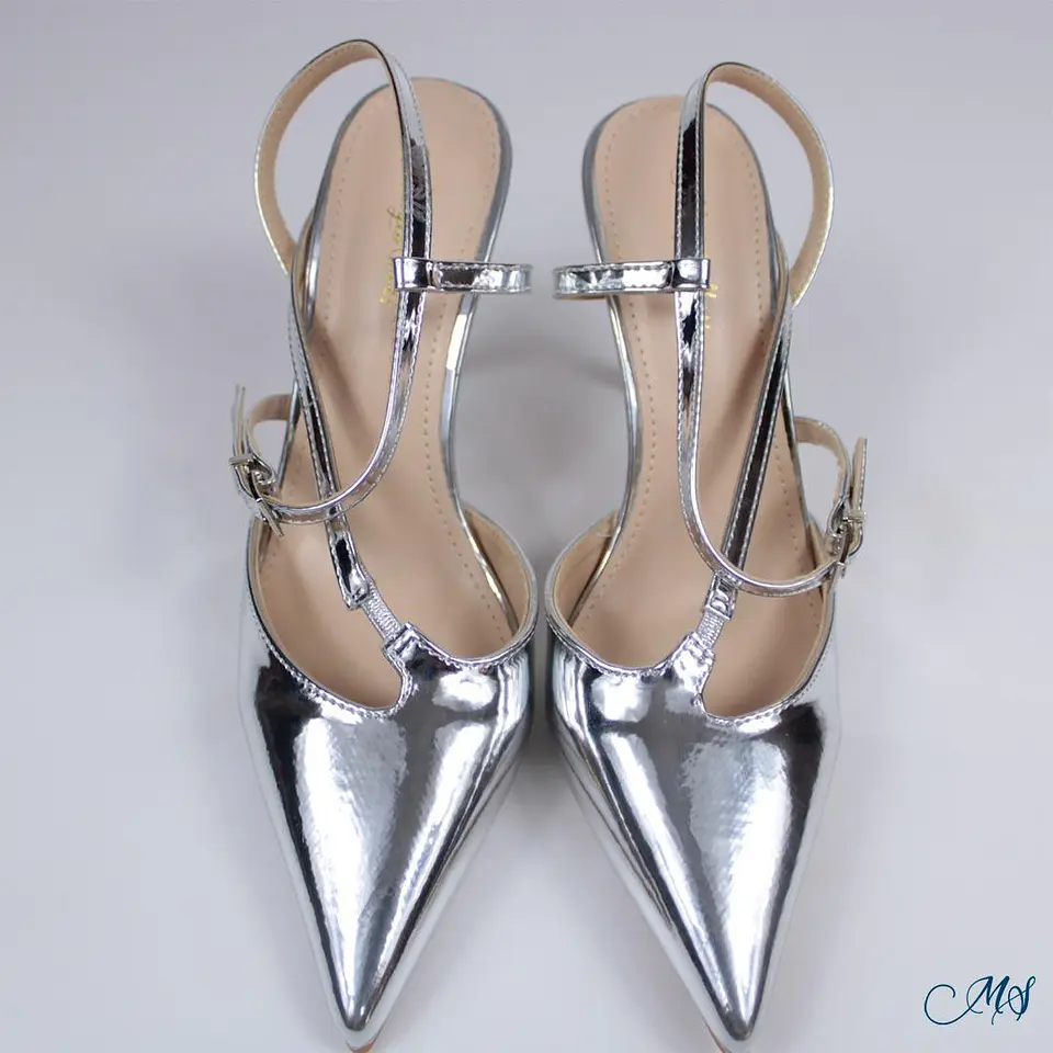 Stilettos Plateados Marglo 63 8