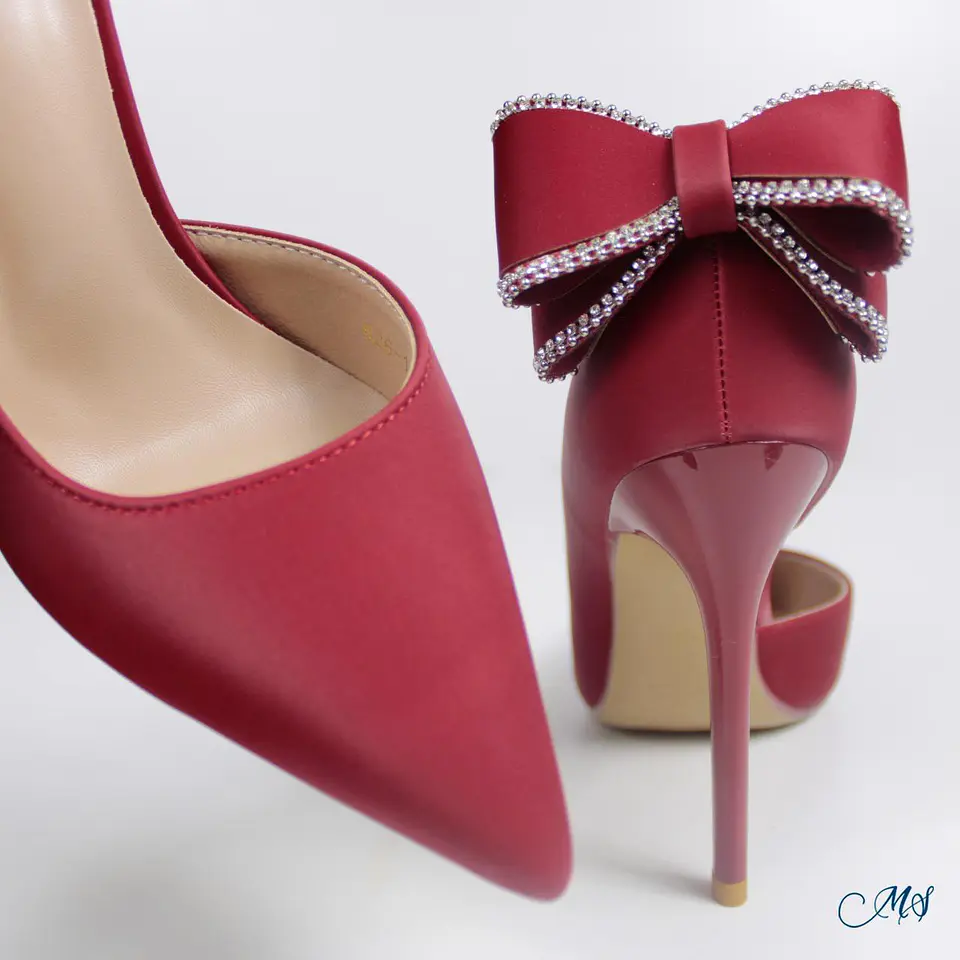 Stilettos Satín Marglo 28 Rojo 3