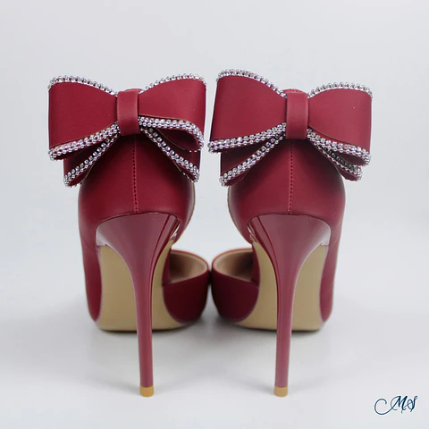 Stilettos Satín Marglo 28 Rojo