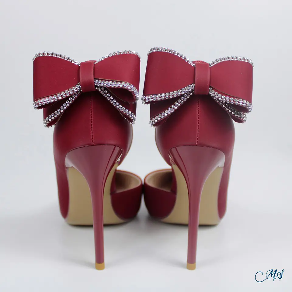 Stilettos Satín Marglo 28 Rojo 2