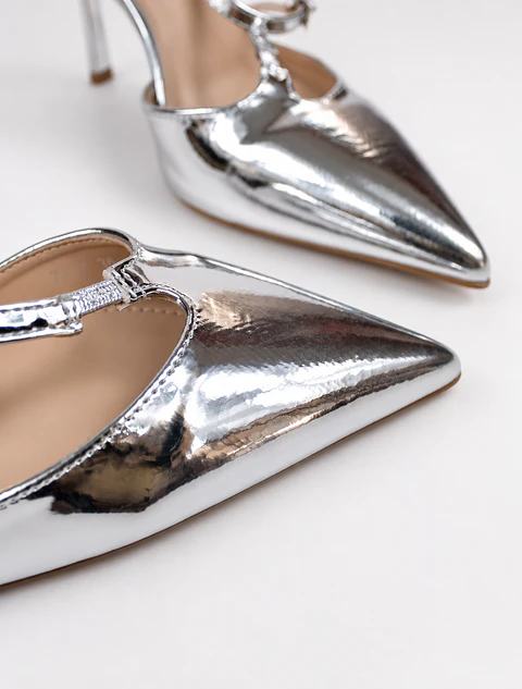 Stilettos Plateados Marglo 63