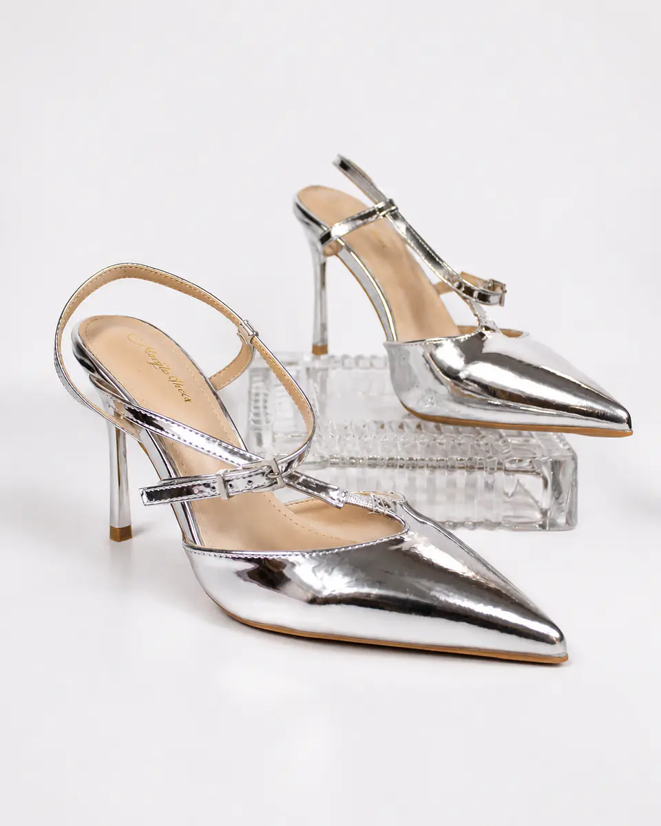 Stilettos Plateados Marglo 63 3