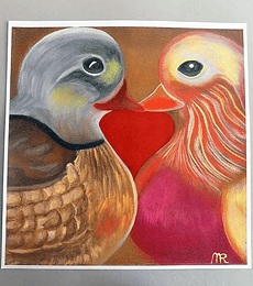 Patos mandarines. Impresión giclée sobre papel de algodón. US$48. Área de las relaciones, conquista el amor. (suroeste) Click en la imagen.