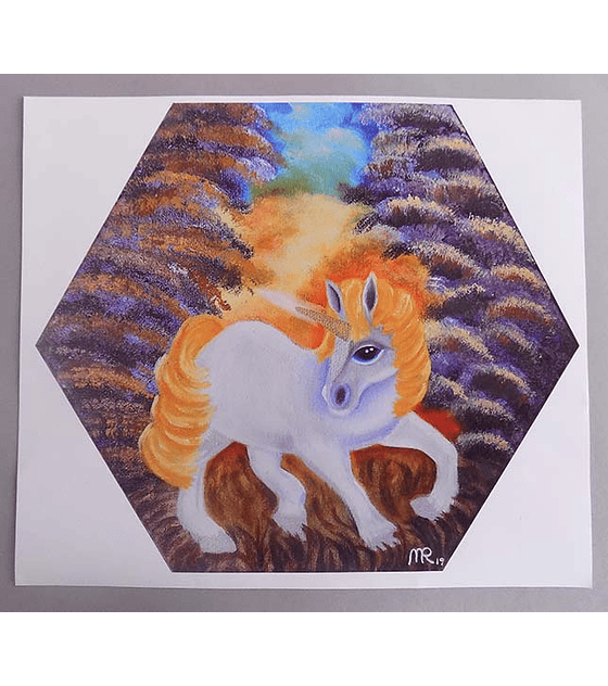 Unicornio. Impresión giclée sobre papel de algodón. US$48. Área de los benefactores y el patriarca. Logra protección y seguridad. Click en la imagen.