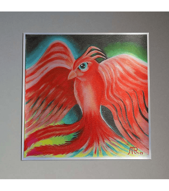 Phoenix bird. Fine art print on  metallic paper. Fame and reputation bagua. US$48