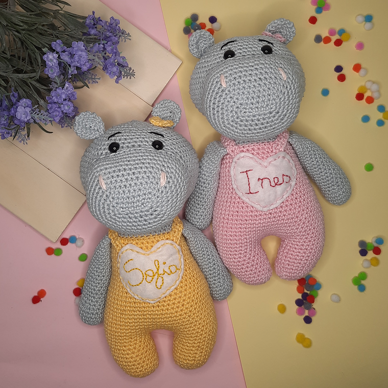 Hipopótamo amigurumi  1