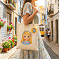 Porta chaves Menina azul + ecobag - Thumbnail 1