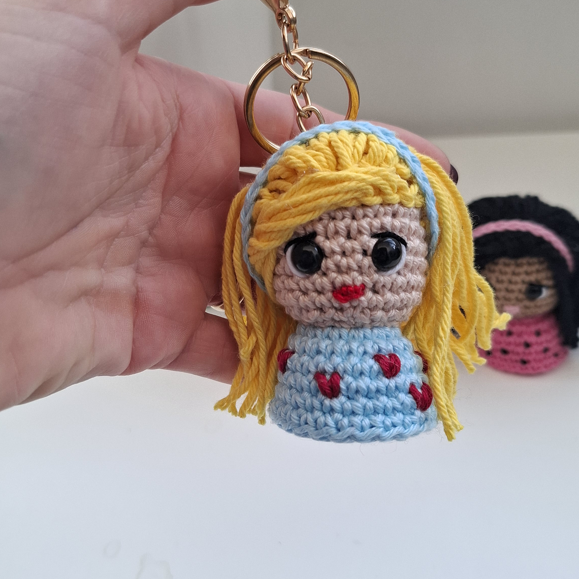 Porta chaves Menina azul 1