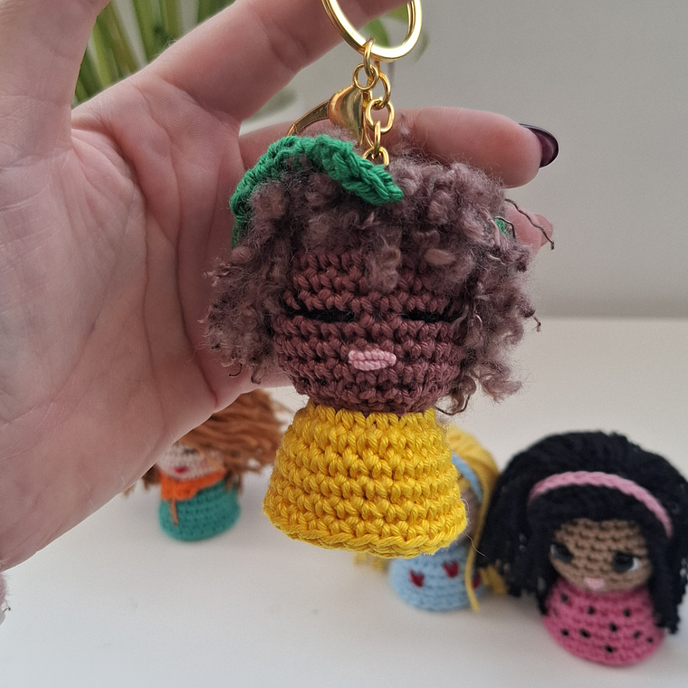 Porta chaves Menina Amarela  1