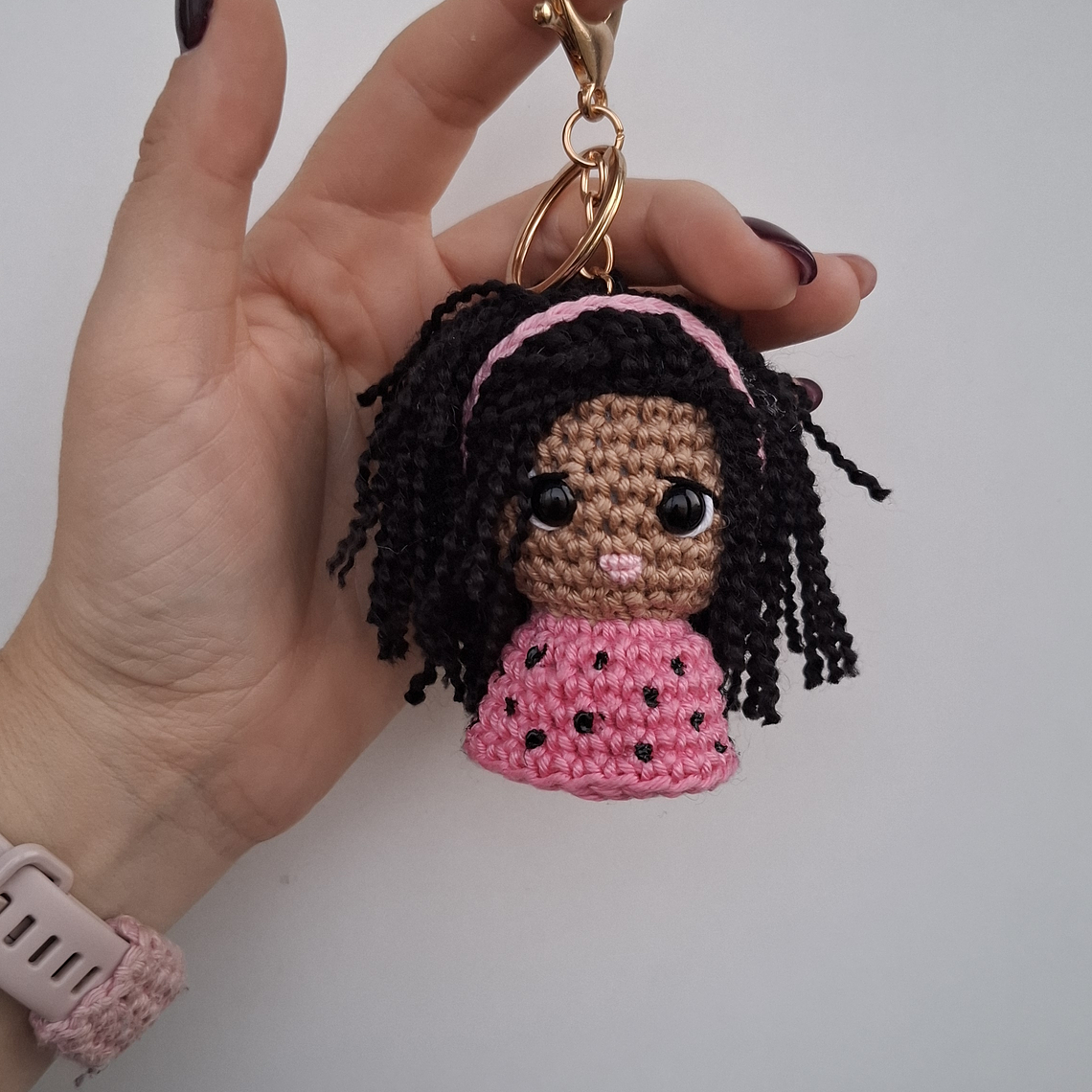 Porta chaves Menina cor de rosa 1