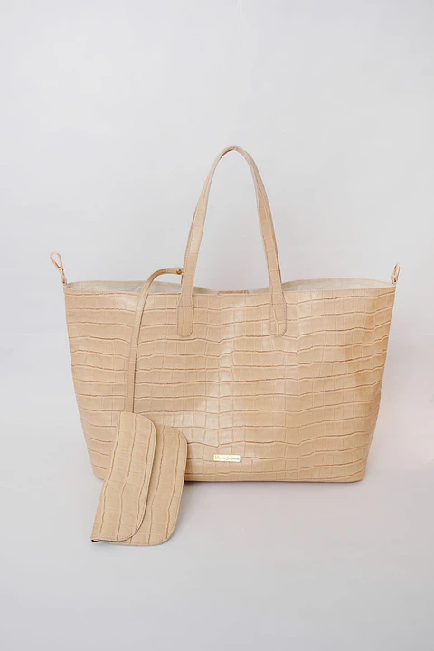 cartera Beige