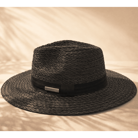 Sombrero Rafia Negro