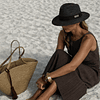 Sombrero Rafia Negro