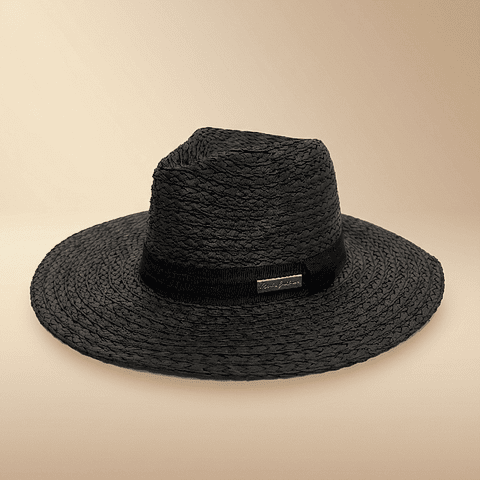 Sombrero Rafia Negro