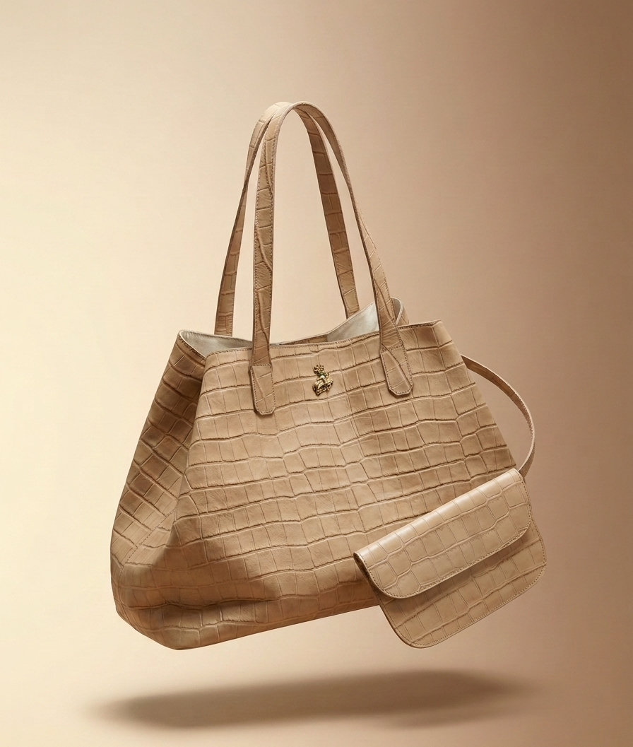 cartera Beige