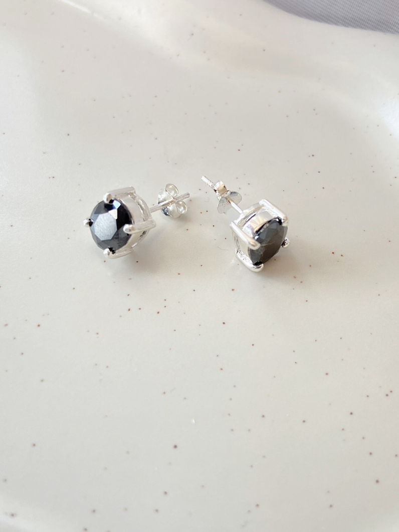 Aros circón negro 3