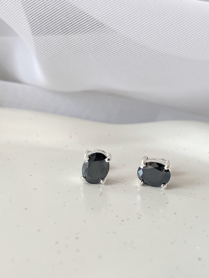 Aros circón negro 4