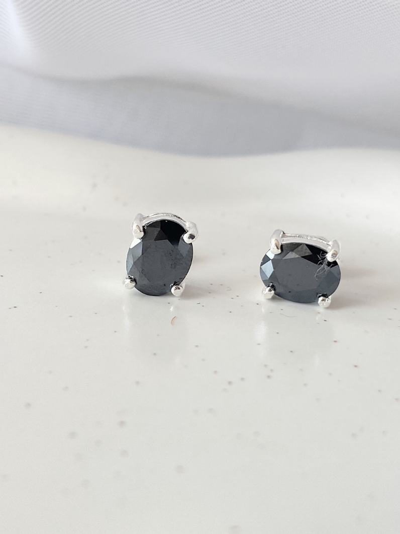 Aros circón negro 1