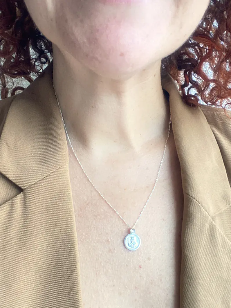Collar medalla San Benito - plata 925 3