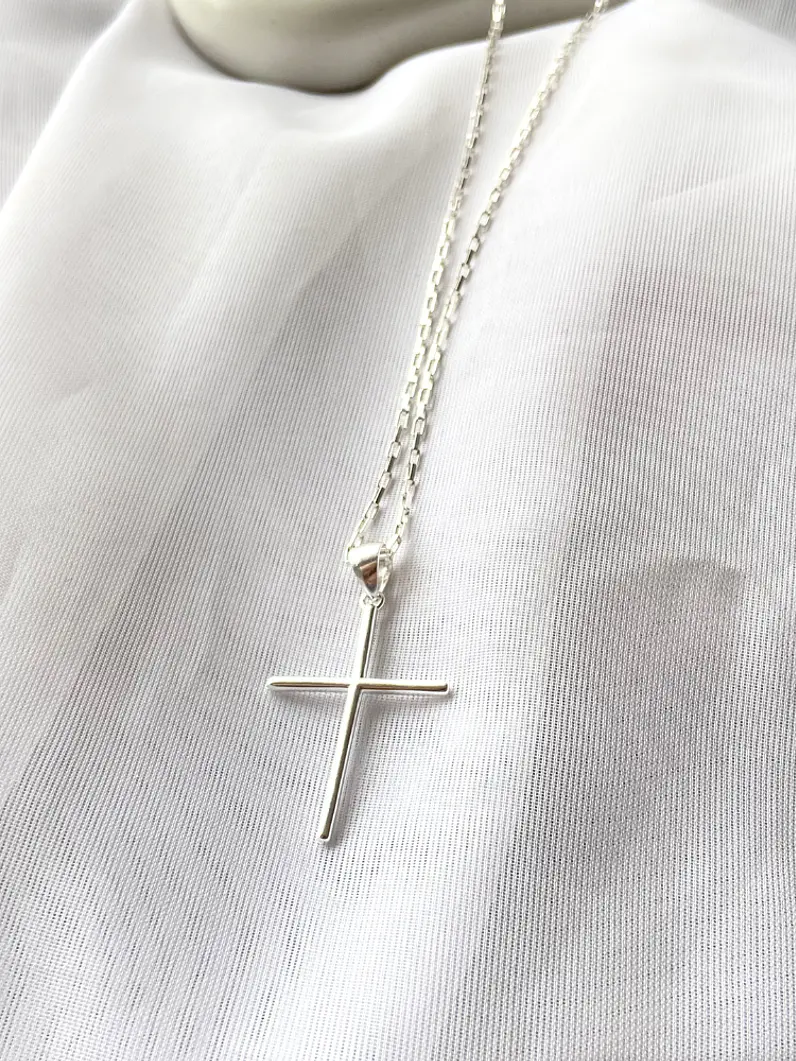Collar Cruz Esencial - Plata 925 4