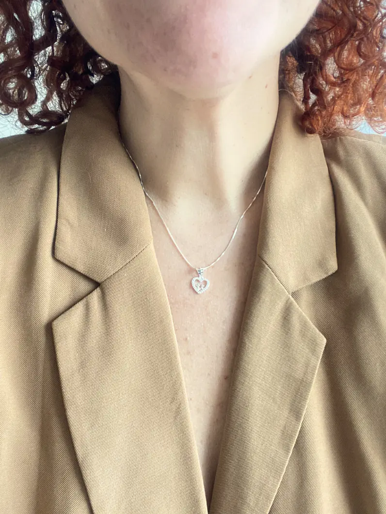 Collar corazón de mamá - plata 925 3