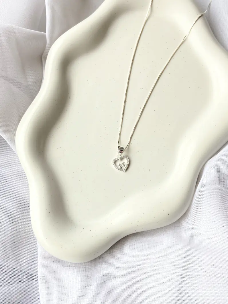 Collar corazón de mamá - plata 925 2