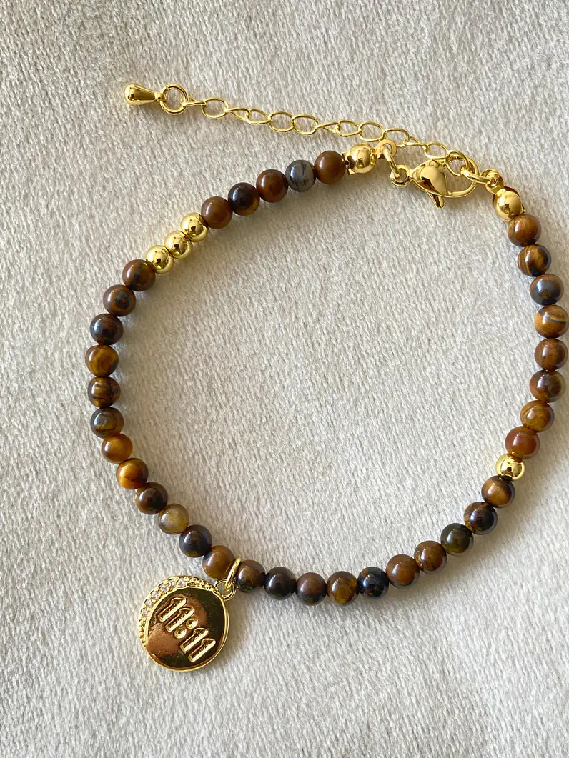 Pulsera 11:11 ojo de tigre 3