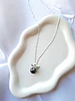 Collar Llamador de Ángeles Plata 925 con Esfera Negra - Miniatura 1