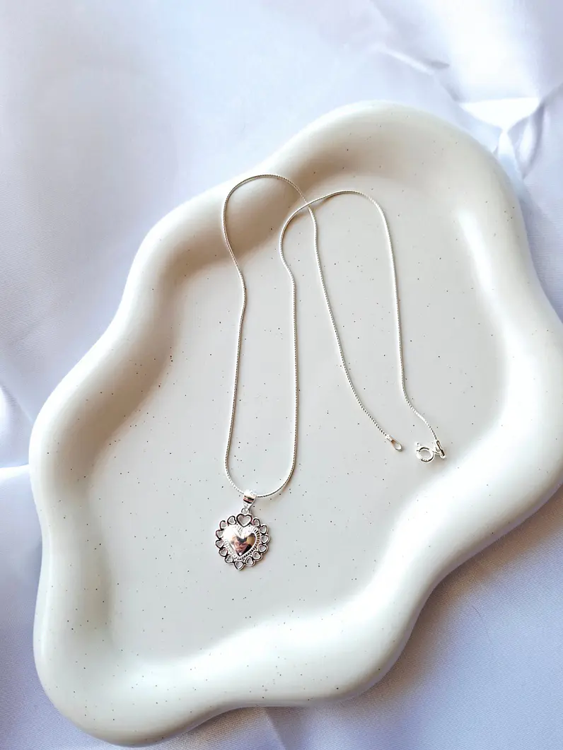 Collar corazón - plata 925 4