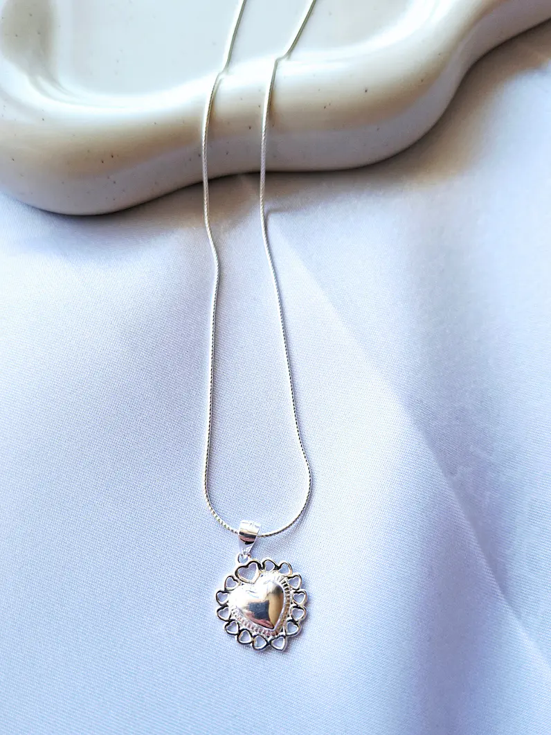 Collar corazón - plata 925 1